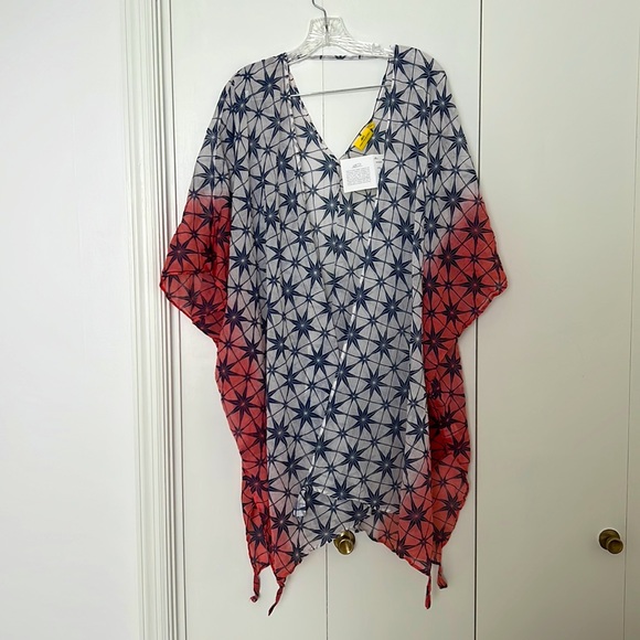 Roberta Rolla Rabbit Slate Beach Shrug Swim Coverup - One Size NWT